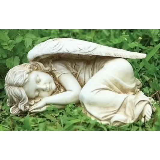 Peaceful Slumbering Angel Garden Statue