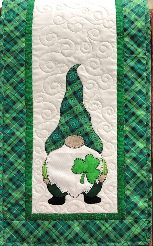 Gnome St Patrick's Day CLA28122343 Quilted Table Runner