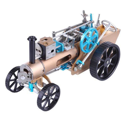 Steam Car Engine Assembly Kit Full Metal Car Engine DIY Build Kit for Gift Collection