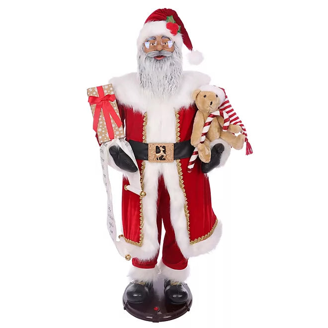 5' Animated Singing Santa (Multicultural)