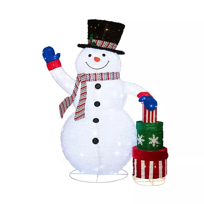 72" Pre-Lit Pop-Up Twinkling Snowman