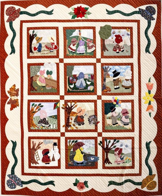 Sunbonnet Sue CLA271223122 Quilt Blanket