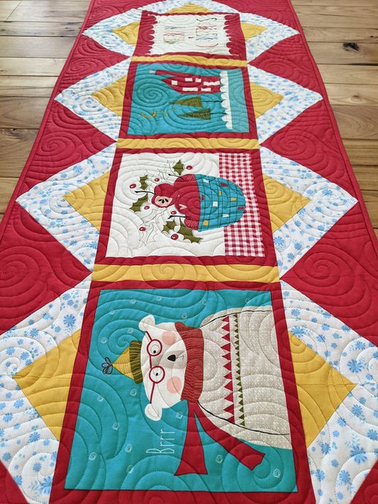 Christmas Bear CLA271223012 Quilted Table Runner