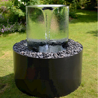 Outdoor Spiral Fountain with Reservoir & Pump Kit