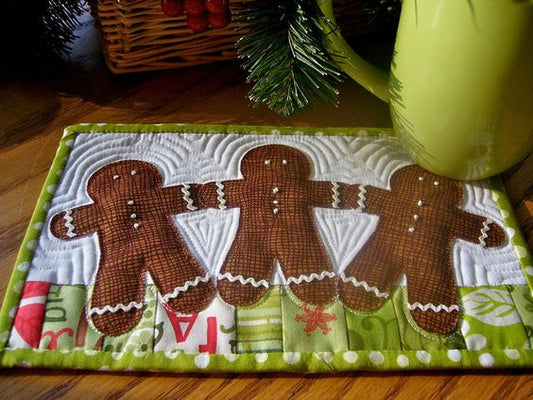 Gingerbread Man CLA120324147 Quilted Placemats