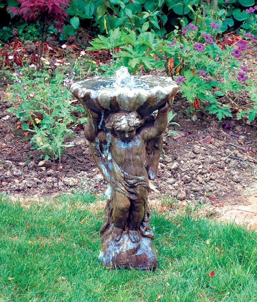 Angel & Shell Stone Fountain Water Feature