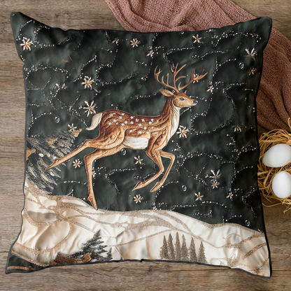 Reindeer Run Quilted Pillow Case NCU0VH1016