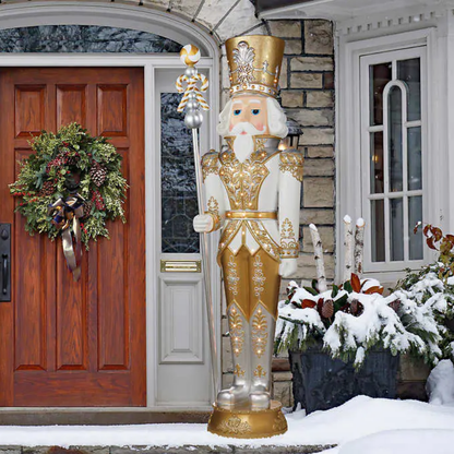 8' Giant Sized Animated Nutcracker with Drums