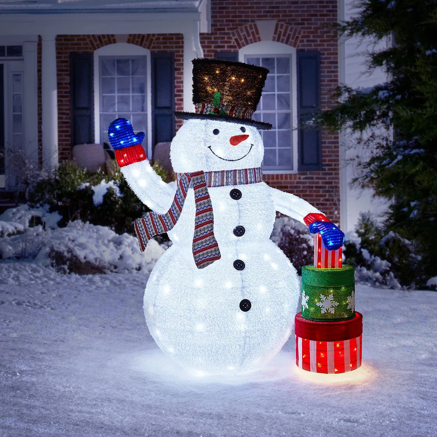 72" Pre-Lit Pop-Up Twinkling Snowman