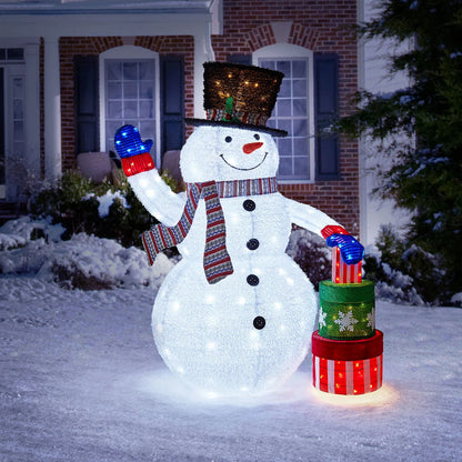 72" Pre-Lit Pop-Up Twinkling Snowman