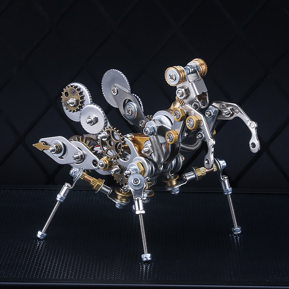 3D Metal Model Kit Mechanical Prayer Insect DIY Games Assembly Puzzle Jigsaw Creative Gift - 136Pcs