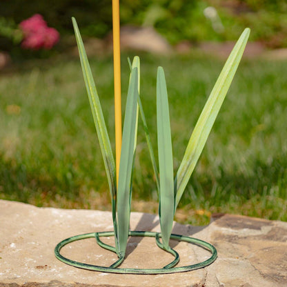 Assorted Blue and White Iron Herons with Cattails