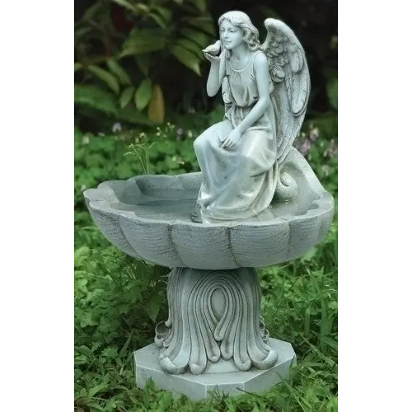 Angel Bird Bath Statue for Garden