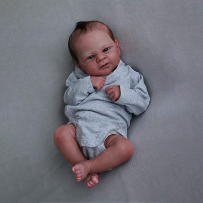 12" Awake Baby Boy Basaka Full Body Silicone Bendable Reborn Mini Dolls