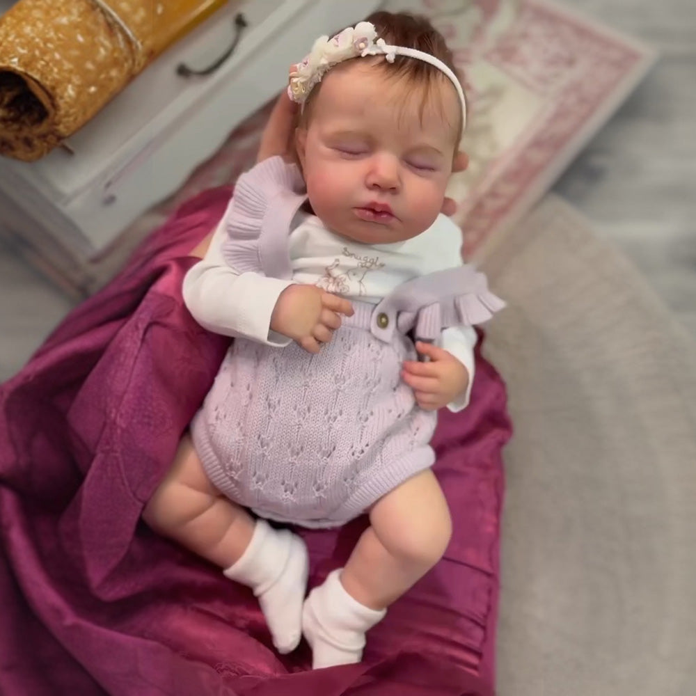 Flexible Full Silicone Baby Doll Cheryl 12"&16" Aectheics Hyper Realistic Newborn Sleeping Reborn Dolls That Just Like A Real Baby