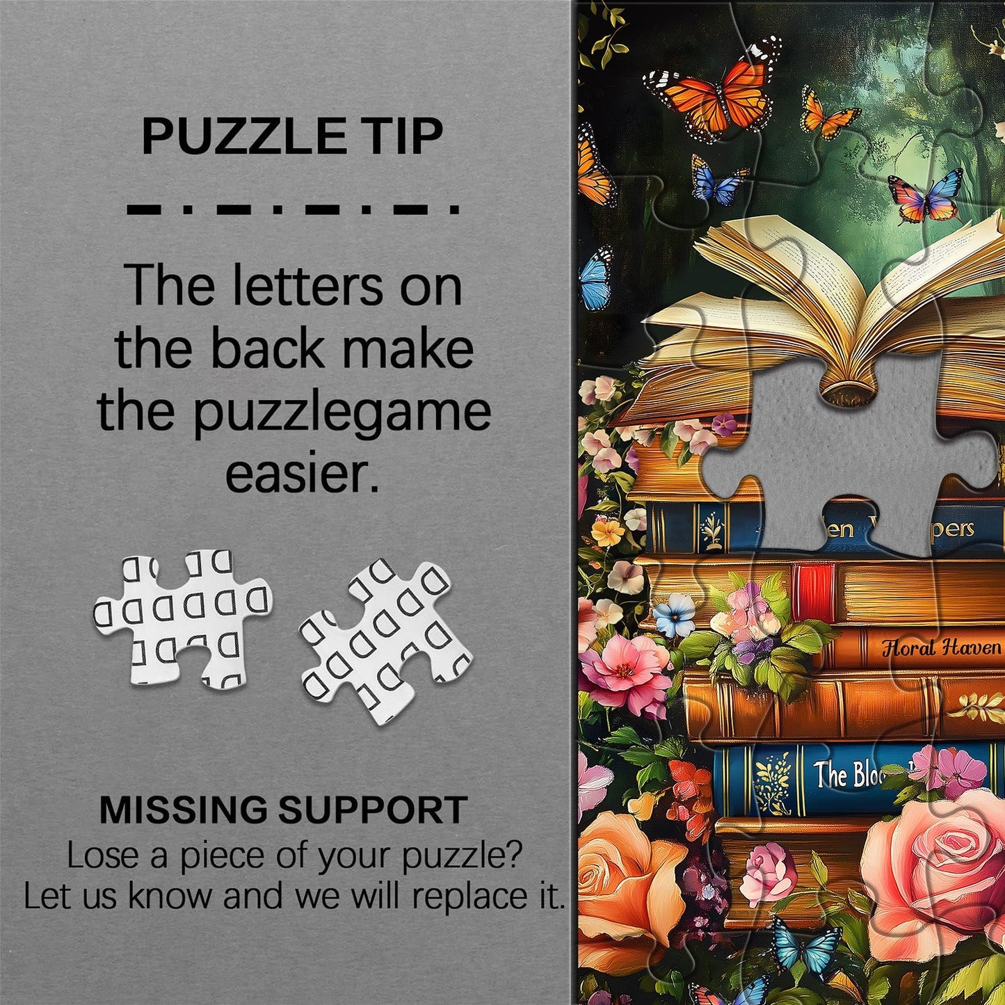 Books & Flowers Jigsaw Puzzle 1000 Pieces