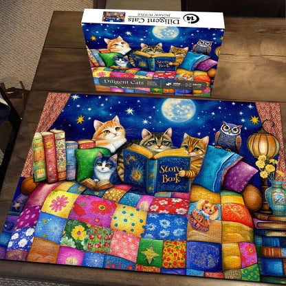 Diligent Cats Jigsaw Puzzle 1000 Pieces