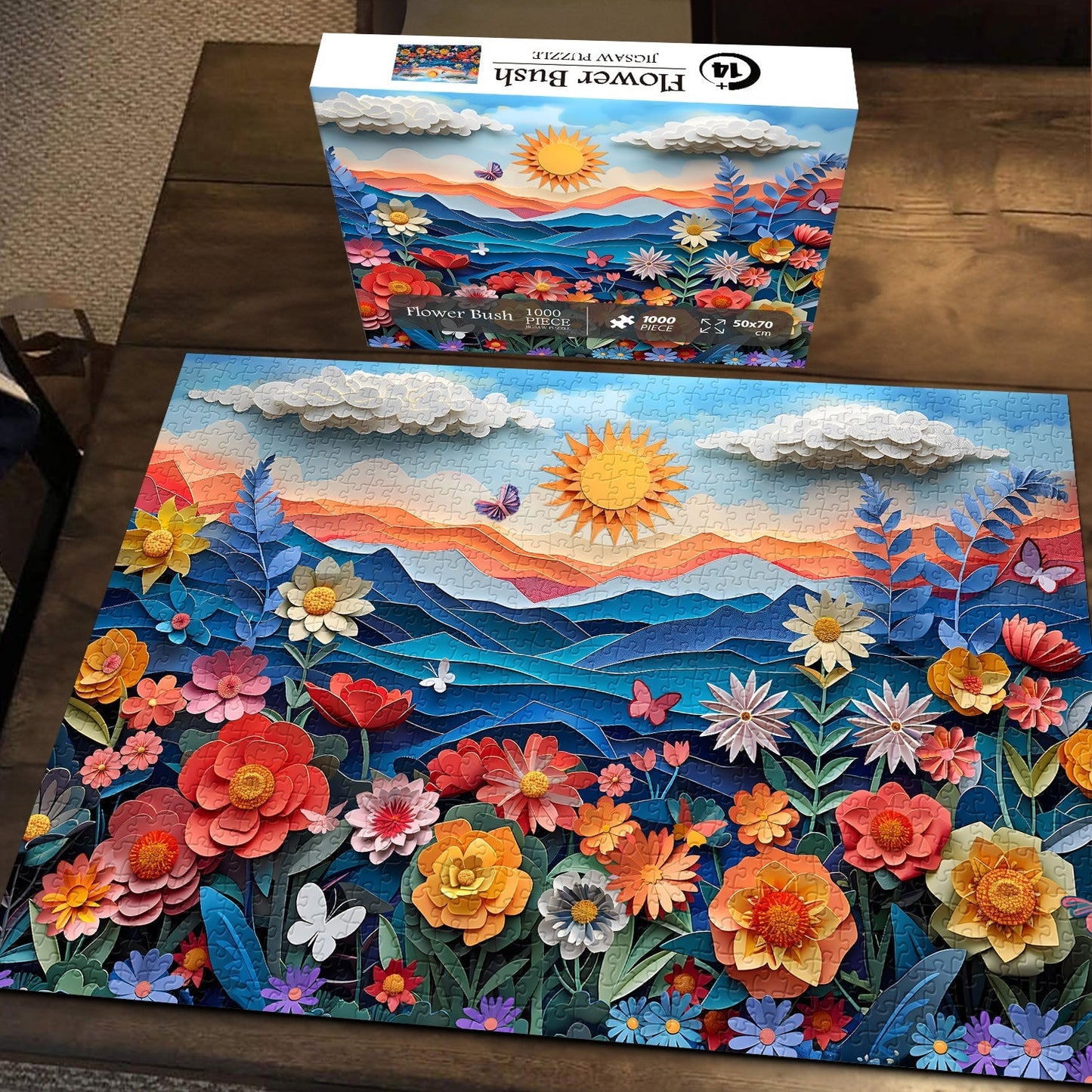 Art Flower Bush Jigsaw Puzzle 1000 Pieces