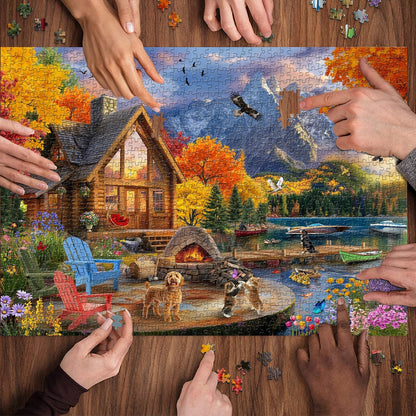 Autumn Cabin Jigsaw Puzzle 1000 Pieces