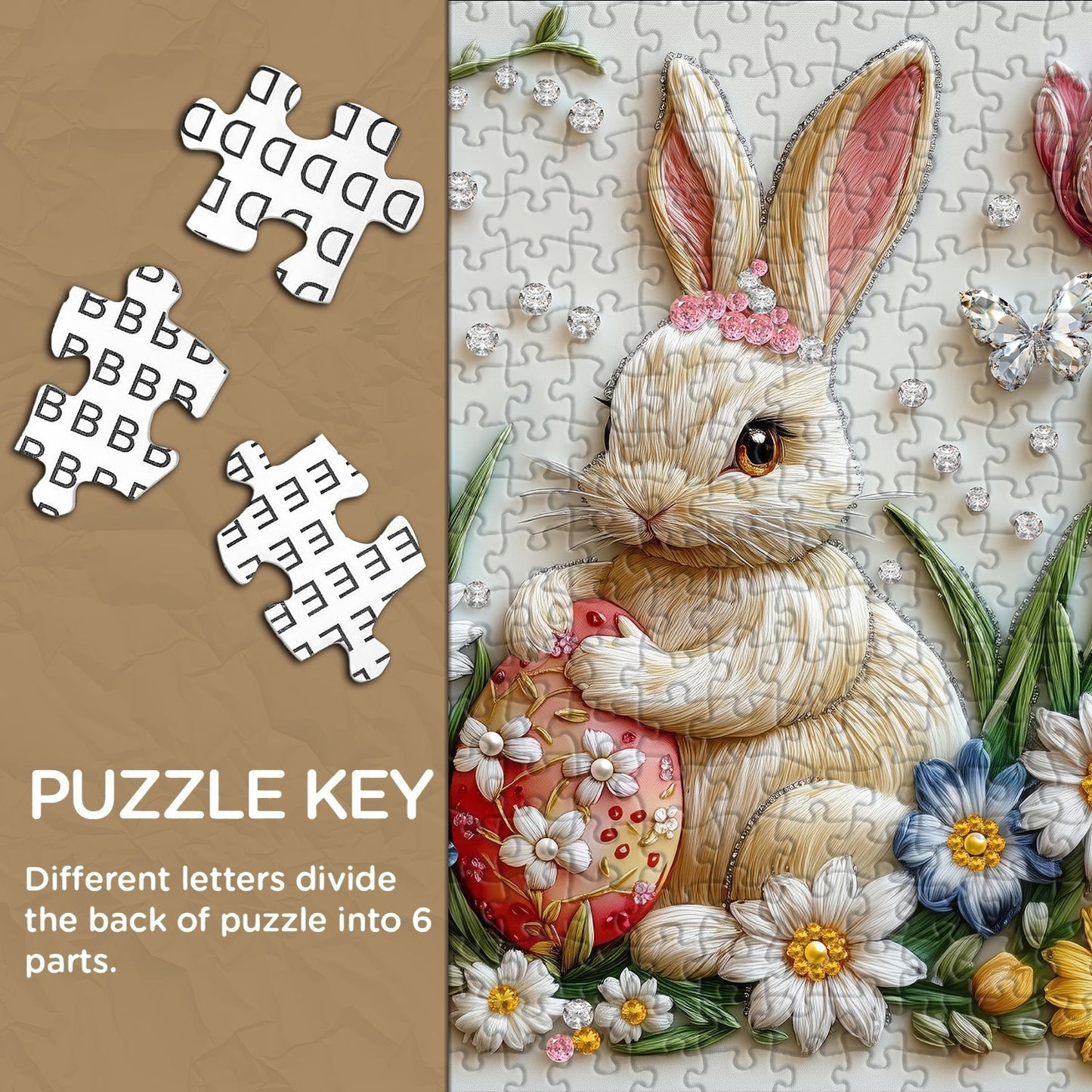 Springtime Bunny Delight Jigsaw Puzzle 1000 Pieces