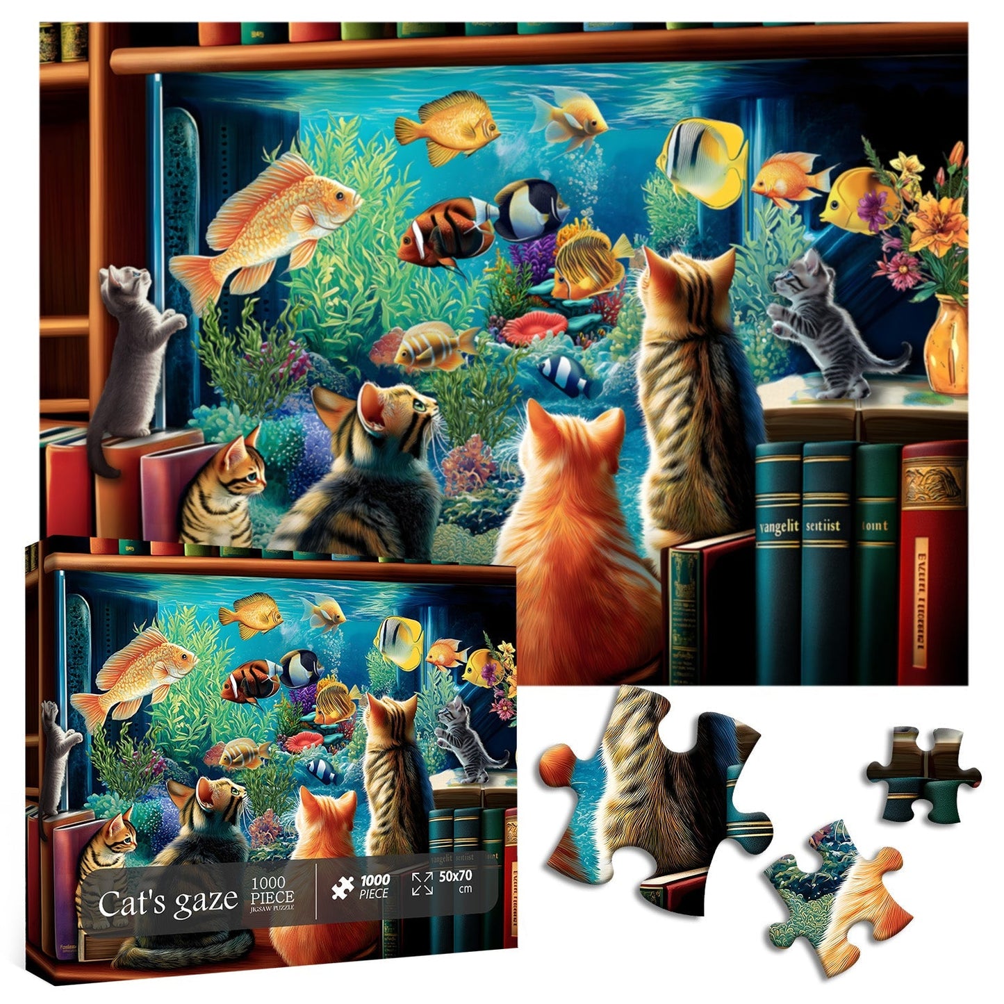 Cat's Gaze Jigsaw Puzzle 1000 Pieces