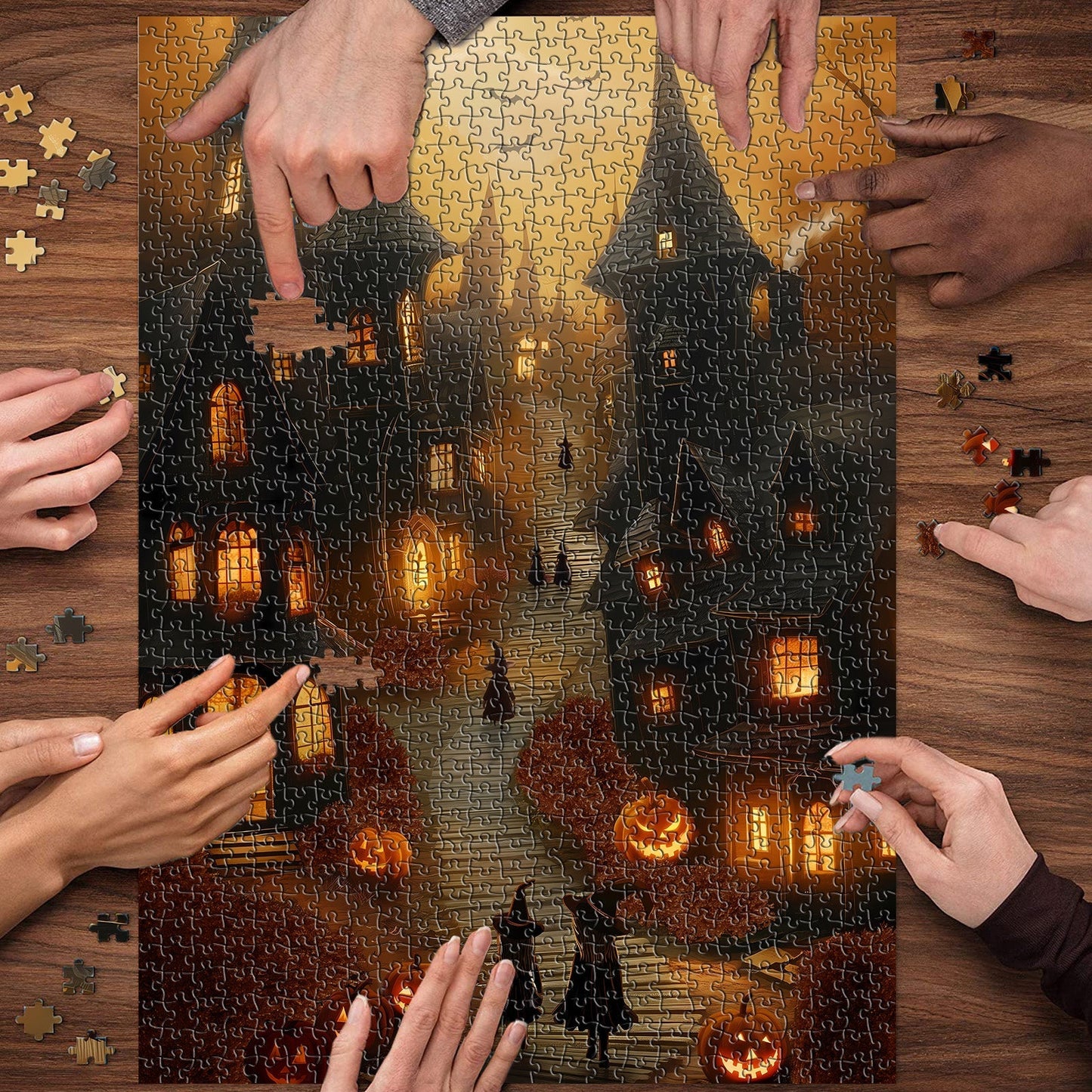 Mystic Pumpkin Town Jigsaw Puzzle 1000 Pieces