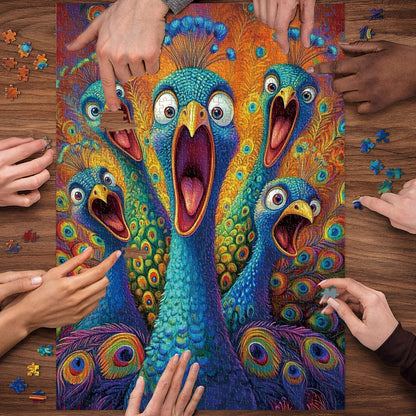 Peacock Scream Jigsaw Puzzle 1000 Pieces