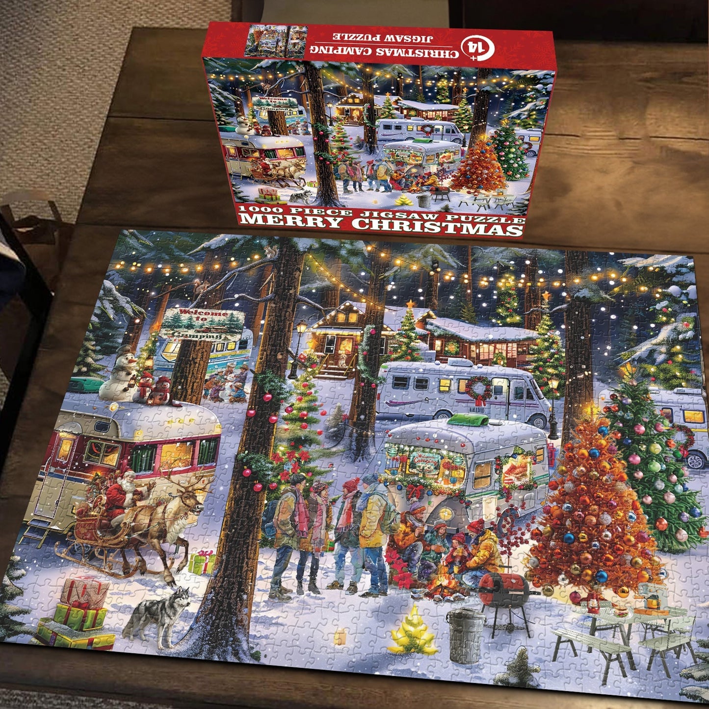 Christmas Camping Jigsaw Puzzle 1000 Pieces