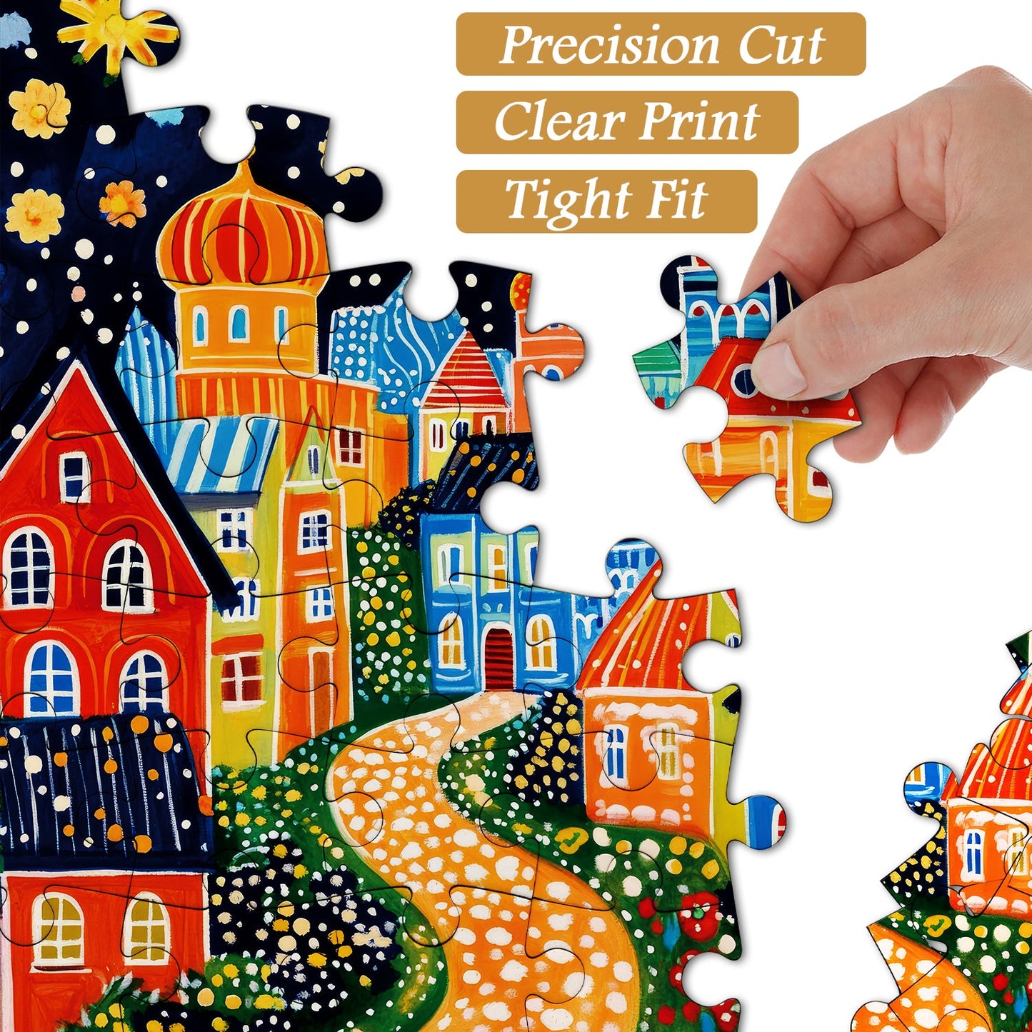 Colorful Spot House Jigsaw Puzzle 1000 Pieces