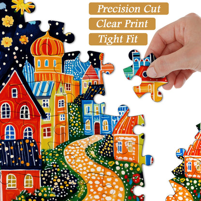 Colorful Spot House Jigsaw Puzzle 1000 Pieces