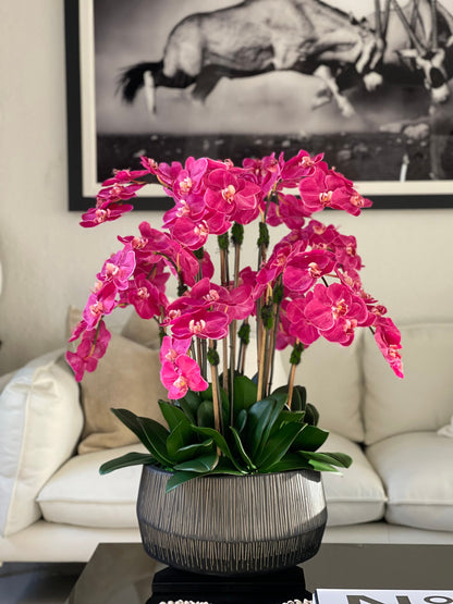 Java Bowl with Pink Phalaenopsis Orchids(Out of Stock)