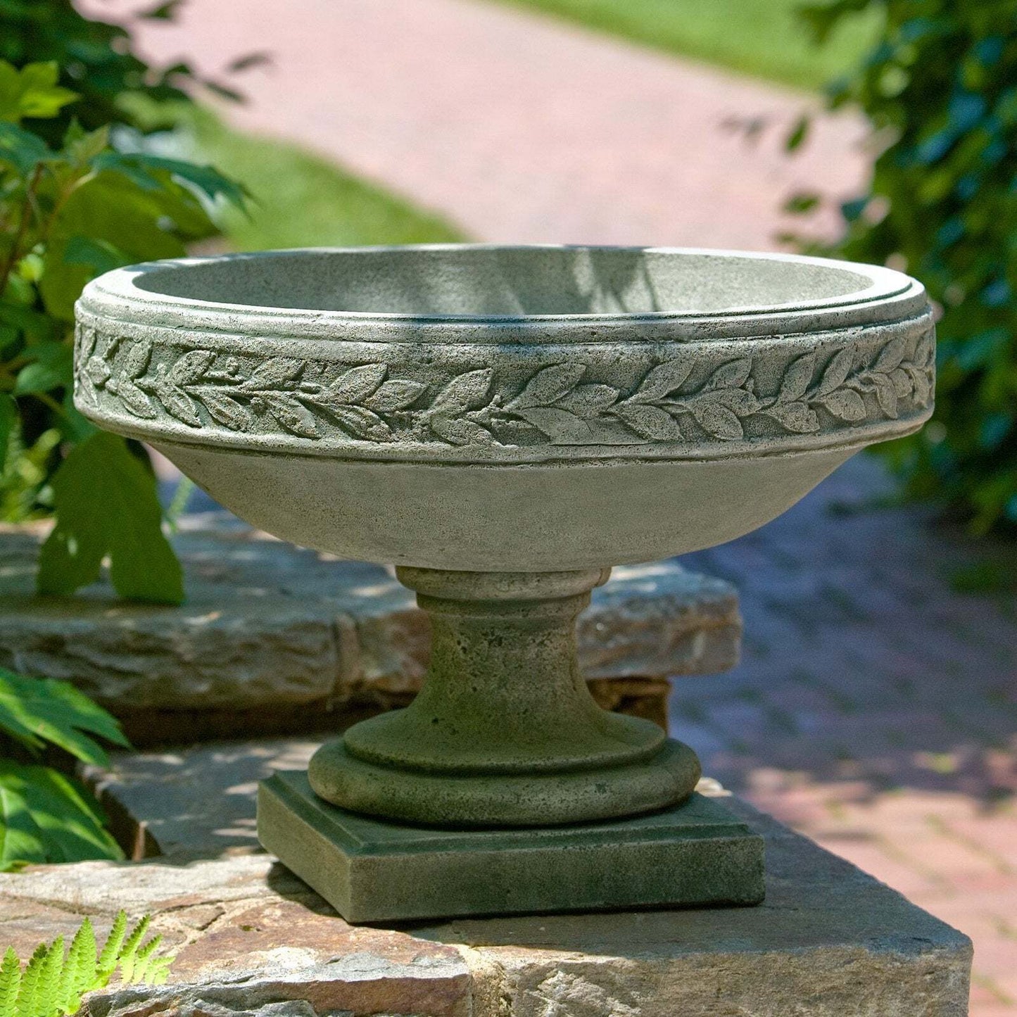 Laurel Banded Urn Garden Planter