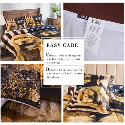 Puppy Print Down Alternative Lightweight All Season Comforter Set