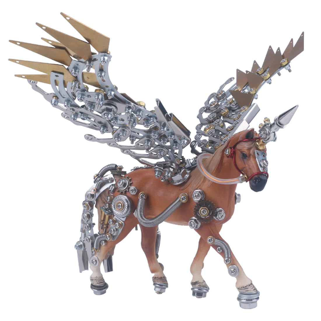 752Pcs Steampunk Style DIY Metal Unicorn Model Puzzle Model Kit 3D Assembly Toy