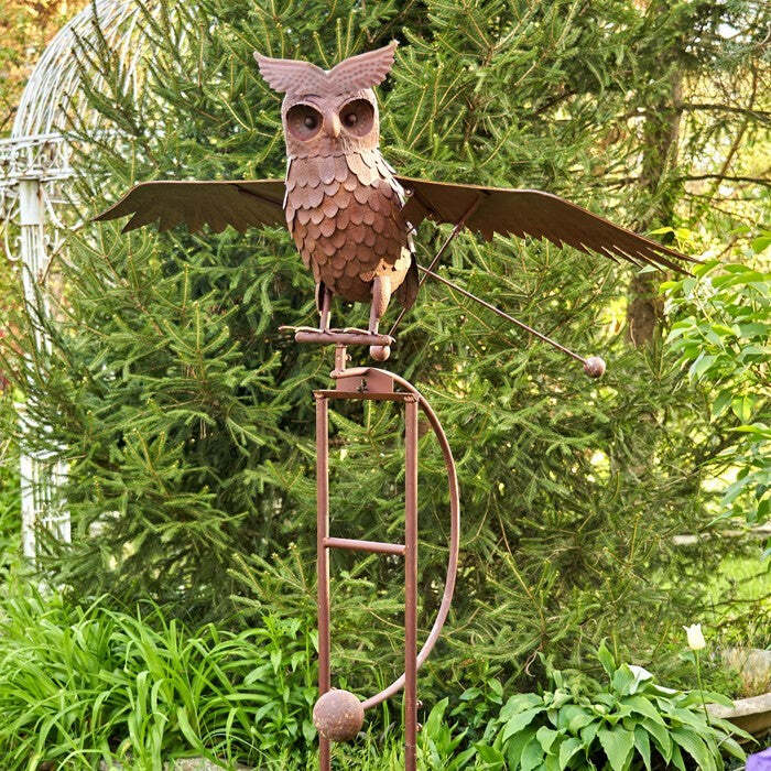 Large Metal Flying Owl