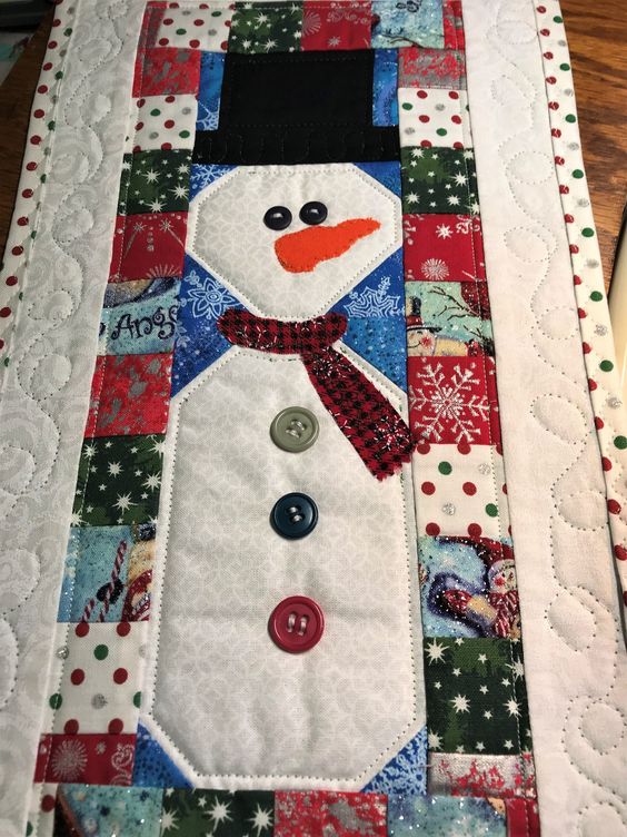 Snowman CLA21112343 Quilted Table Runner