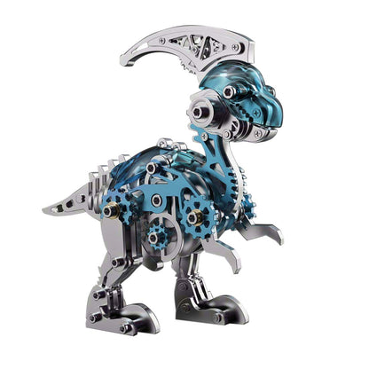 3D Metal Mechanical Dinosaur Model Kit DIY Parasaurolophus Assembly Model - 160PCS