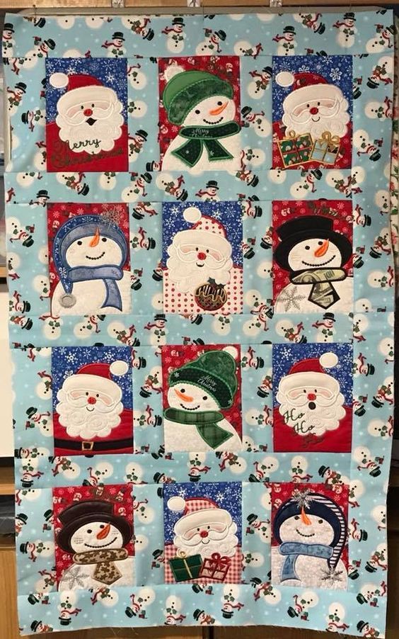 Christmas Santa And Snowman CLA271223180 Quilt Blanket