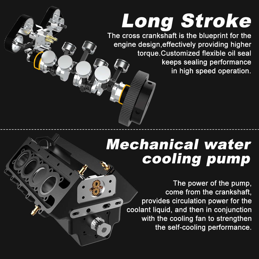 V8 Engine FS-V800 28cc Engine Model Kit