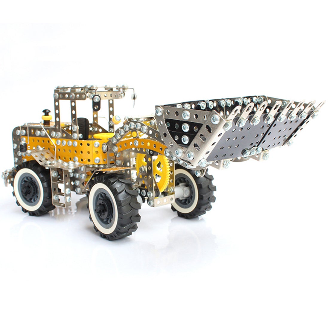 1176Pcs Simulation Construction Vehicle Loader Model Kits DIY Metal Assembly Toy