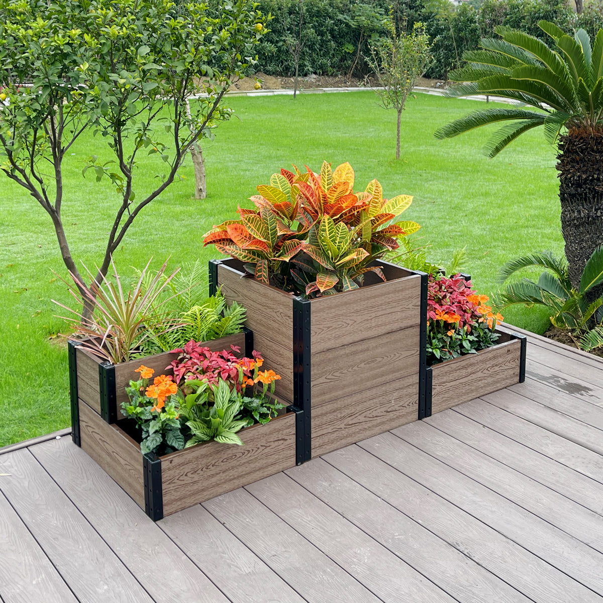 Corner and Terraced Garden Bed - Compact Style