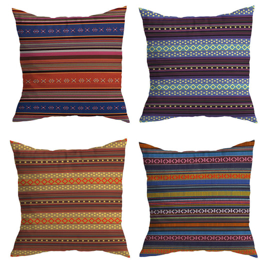 Bohemian Retro Stripes Cushion Covers