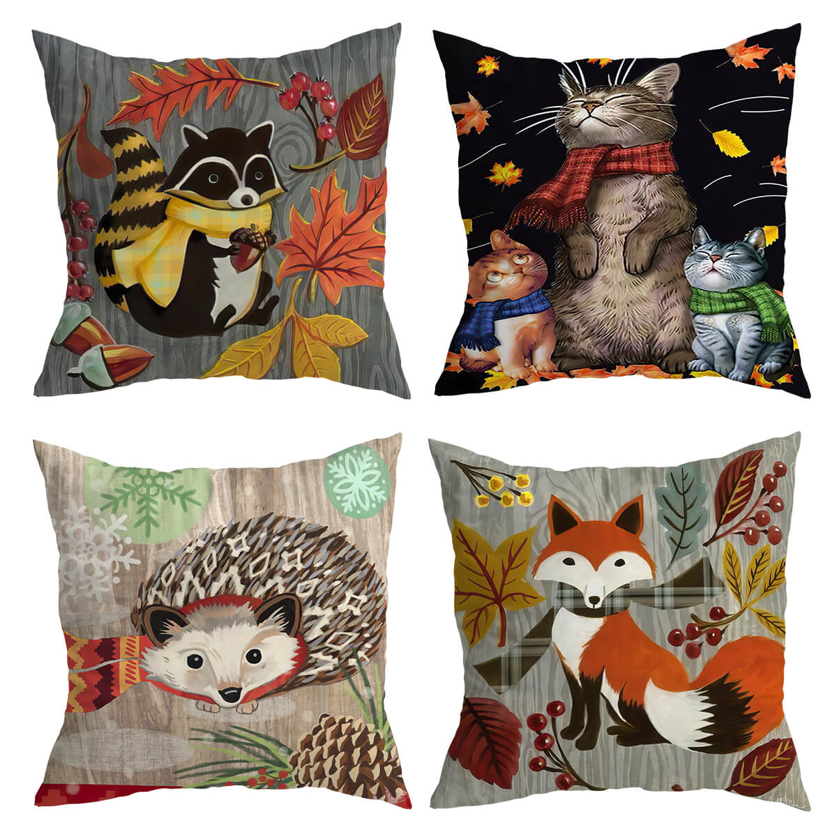 Fall Animals Cushion Covers