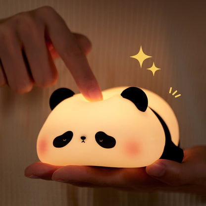 Cute Panda Night Light LED Squishy Tap Lamp Best Gift for Baby and Girl