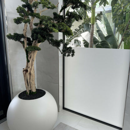 Trailing Bonsai in 30″ Satin Beige Globe Artificial Tree