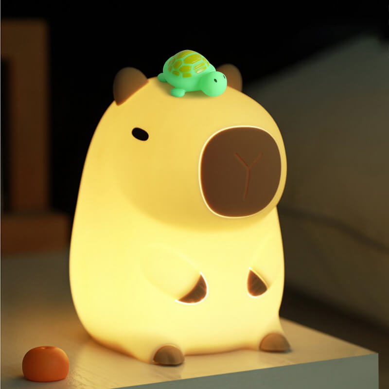 Capybara Squishy Silicone LED Night Light - Perfect Gift for Kids and Girls