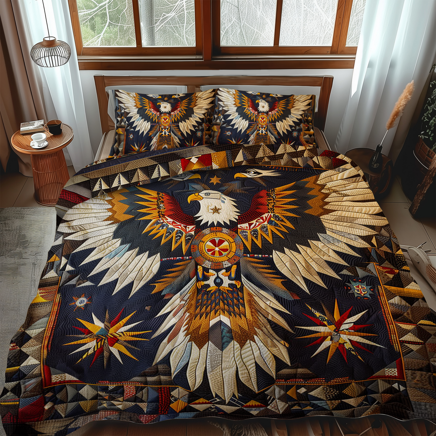 Eagle Native 3-Piece Quilted Bedding Set NCU0DK245