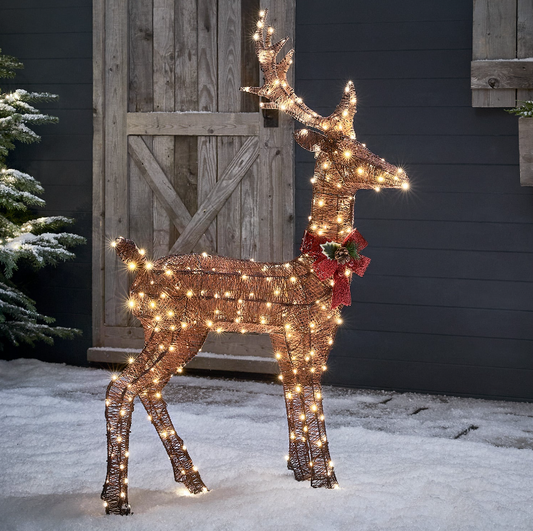 Harewood Spun Cotton Stag Light Up Reindeer 31v