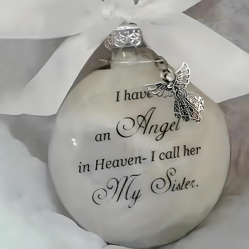 Christmas Angel in Heaven Memorial Ornament