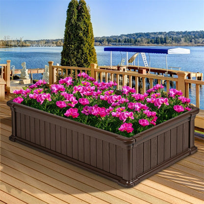 2 PCS Raised Garden Bed Outdoor Rectangle Plant Box